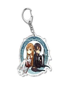 Sword Art Online Key Chain Man acrylique mignon jeu drôle clés clés femme femme Kids Keyring Girls Llavero Keychain bijoux Portachiai4978402