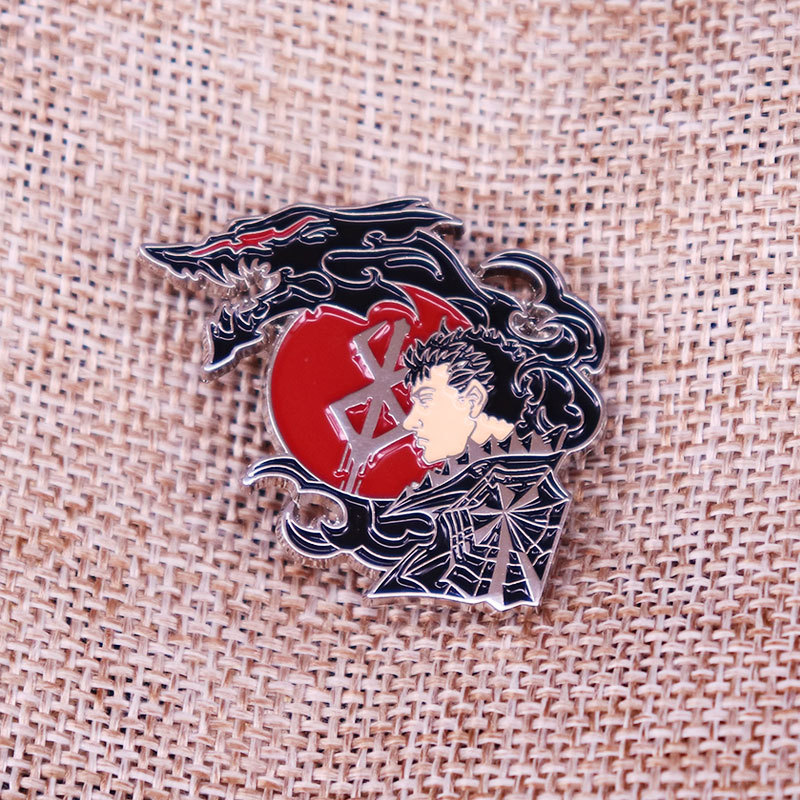 Sword Legend Imprint Warrior Brooch Dark Fantasy Anime Film Badge Cute Anime Filme Game Hard Enamilu Pins Zbierz metalową broszkę z kreskówek