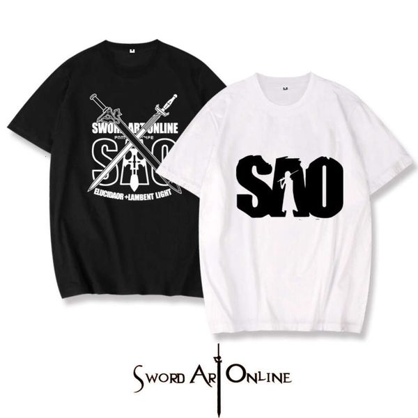 Sword Paradise Animation manches courtes Asna Tong personnes SAO Anime été hommes et femmes col rond loisirs T-shirts