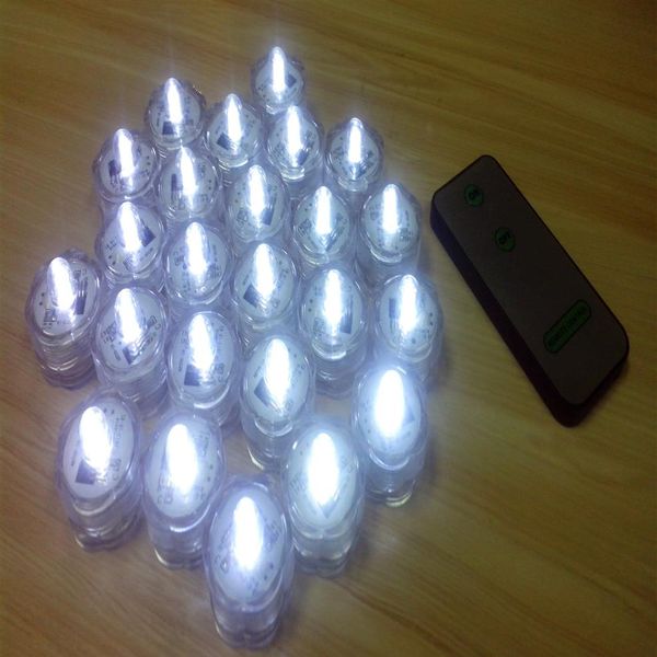 SXI 12pcs / lot nouveauté éclairage 2 CR2032 télécommande à piles submersible fleur mini lumières LED pour vase artisanal centerpi3149