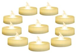 SXI 24 Pack Warm White Battery Led Lights Flameless Flickering Light Dia 1.4 "Electric Fake Candle for Votive Wedding Party9399488
