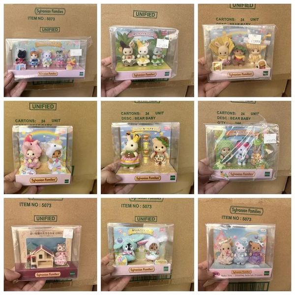 Sylvanian Families Anime Girl Figuras Baby Series Figura Muebles Conjunto PVC Estatua Modelo Muñeca Colección Adornos Regalos Juguetes 240301