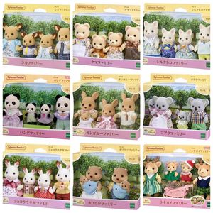 Sylvanian Families Anime Girl Figures Calico Critters Furniture Set PVC Statue Model Collection Doll Collection Ornements Toys 240403