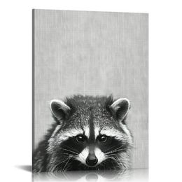 Sylvie Raccoon Portrait noir et blanc