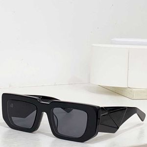 Symbol Occhiali gafas de sol rectangulares de acetato SPR11Z nuevo diseño moderno y atrevido marco grueso negro logotipo triangular templo geométrico marca de moda gafas de diseñador 11Z