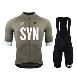 Syn Biehler Team Cycling Jersey Sets MTB Bicycle Bike Ademende shorts Kledingpak 19D Gel Mountain All Terrain 240506