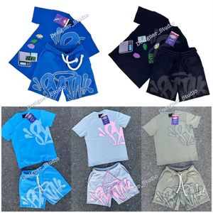 Syna World Short Set Synatracksuit Hoogwaardige heren T -shirt Shorts Synaworld Grafische T -shirt Gedrukte Designer T -shirt Y2K Hip Hop Streetwear