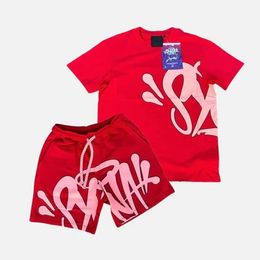 Syna World T-shirt Set Mens Tshirts Short Red Grey Grey Blue Rose Designer Streetwear Entrée Icnonic Corde Tee S-XL C4