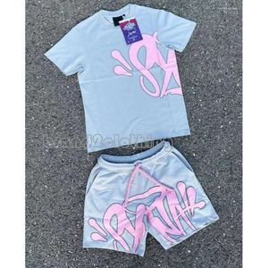 Synaword High Street Fashion Hip-Hop Suite Heren Trendy T-shirt Gedrukte Syna-shorts