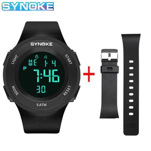 SYNOKE Moda Hombres Mujeres Reloj Correa extraíble Relojes digitales resistentes a los golpes 50M Alarma de natación Calendario crono LED Reloj de pulsera Nuevo G1022