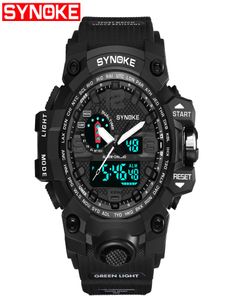 SYNOKE MENS Watch Fashion G Style Sport imperméable Sport Mélangers Mélangers Choc Luxury Fitness Digital Sports Montre à bracelet Men 94014552546