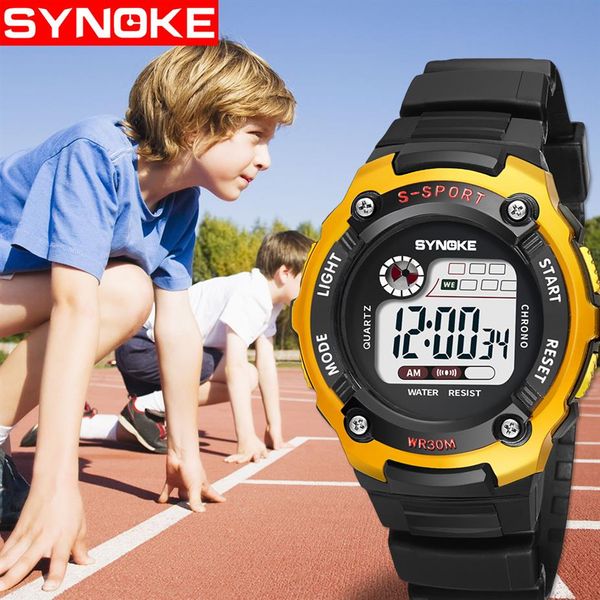 SYNOKE, nuevo reloj Digital para niños, reloj de pulsera deportivo electrónico para niños, reloj Digital para niñas, niños, relojes para niñas y niños, Clock197f