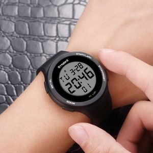 SYNOKE montre ultra-mince unisexe montres numériques filles garçons montres alarme Chrono étudiant horloge décontracté Sport LED montre de mode