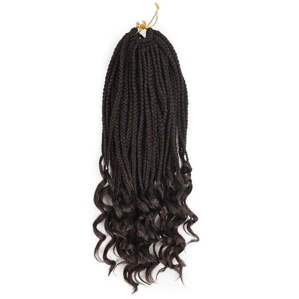 Tresses synthétiques au Crochet pour Extension de cheveux, extrémités bouclées, tresses en boîte, Extension capillaire au Crochet ombré