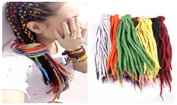 Tresses synthétiques au Crochet, cheveux en laine feutrée du népal, Dreadlocks, Extensions capillaires synthétiques, 90cm, 120cm, 24 couleurs, Popular4326568