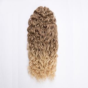 Extensions de cheveux bouclés synthétiques Deep Wave Twist Crochet Hair Natural Afro Curls Braids False Hairs For Women