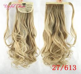 Synthétique Curly Police en queue de cheval Extensions de cheveux pneosques bouclés 10colors Crochet Traids Extensions de cheveux Clip de la queue de poney dans les cheveux EXTE4522619