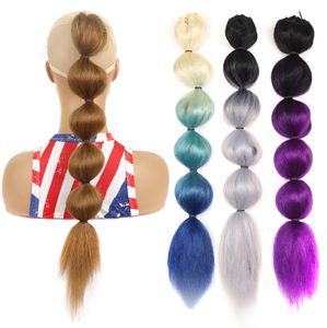 Synthetische trekkoord Ponytail extensions Lantern Ponytails Fluffy Bubble Long Ponytail Fashion Natural Heat Resistant Fiber