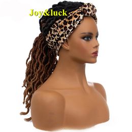 Synthétique Dreadlock Bandband Wigs Black Ombre Brown Leopard Print Hair Band Women Good Quality Dirty Braid Wig