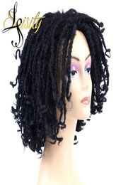 Perruque de cheveux synthétiques Dreadlocks partie moyenne pour les femmes africaines noir brun Bug Ombre Crochet Soul Locs tresses perruques LS365157613