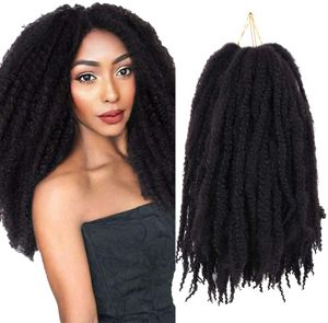 Synthetische vezel Marley Braid Afro Kinky Braid Hair 100% Kanekalon Groothandel 18 inch 100G Afro Kinky Twist Hair Marley Hair Braid