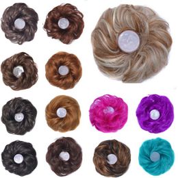 Synthetisch haar Chignons Blauw 27 # 30 # 613 # Haarring Balhoofd Broodje Haar Pees Hoge Temperatuur Vezel