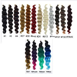 Synthetisch Haar Extensions 18 inch 1 # 1B # 2 # 4 # 27 # 1B/BUG 1B/30 Haar Gehaakte Grote Diepe Krullend Haar