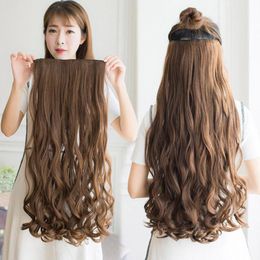 Extensions de cheveux synthétiques 18inch One-Pio-Pièce Perruque Courby Heavenwear Vague Faux Cheveux Invisible Naturel Cachée Secret Secret pour Femmes ZL0307