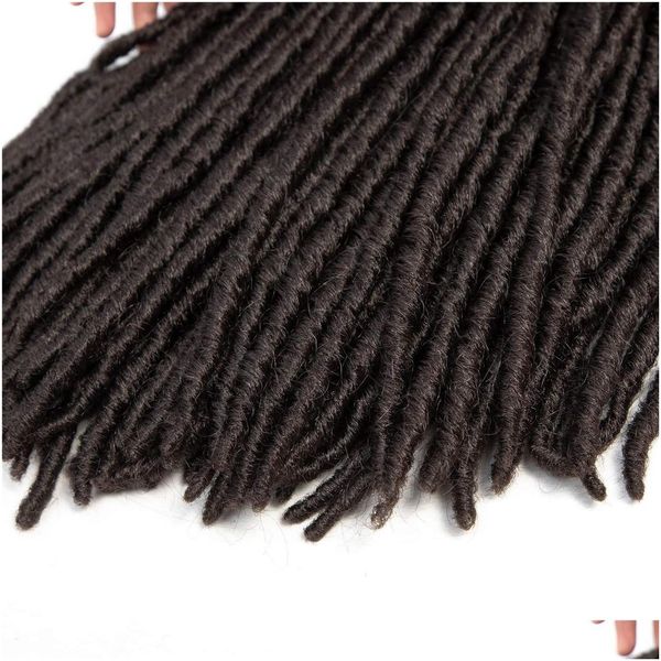 Extensiones de cabello sintético 1 unids Cloghet Trenzas Soft Faux Locs Trenzado Bomba Dreadlocks Así que 18 pulgadas Diosa Locs7017972 Drop Entrega Pro Otecg