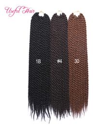 Extensions de cheveux synthétiques 22 pouces cubes 4s Bodeding Deux tons bleu violet 27crochet tresses Hair Sénégal tressé en1193330