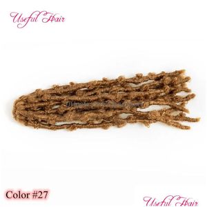 Synthetische haarextensies Butterfly Locs Nu voor vrouwen 36 inch Zacht Cloghet Vlechten Bruin Blond Godin Faux Locks1645145 Drop Delive Dhwwl