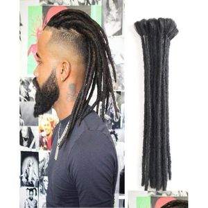 Synthetische haarextensies Handgemaakte Dreadlocks Black 12 inch Fashion Reggae Hiphop Style 10 Strandspack Braiding voor drop levering prod otspm