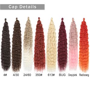 Extensions de cheveux synthétiques crépus tresses Crochet Curl faux cheveux pour femme naturel haute température Fiber cheveux LL