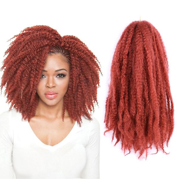 Trenzas Marley sintéticas de pelo 99J 350 Kenia suave Afro rizado extensión de cabello de ganchillo Jamacain Twist trenza trenzas Marley