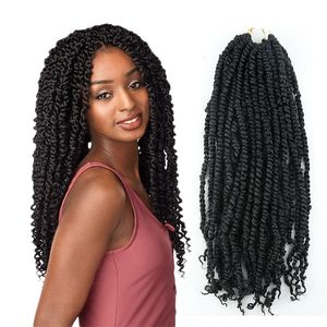 Synthetische passie Twist Haakhaakhaar 18 inch 1B 27 30 Pre Twisted Handmade Water Wave Pre-Tweisted Passion Twist Hair