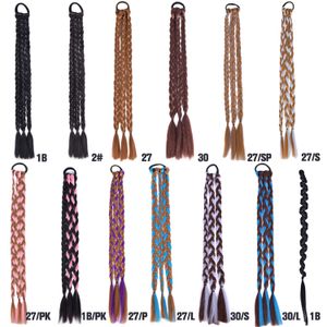 Extensions de cheveux en queue de cheval synthétique Ornement Bandons Bands d'élasticulation Bands de cheveux Bandes de coiffure Braid Traid Kids Gift Hair Accessoires