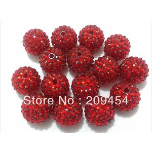 Quartz synthétique 20mm 100 pièces perles de boule de résine rouge y pour la fabrication de bijoux pour enfants 230925