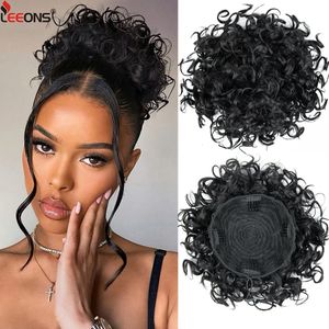 Synthétique s Leeons cordon bouclé Chignon postiche pour femmes queue crépus pince cheveux 231025