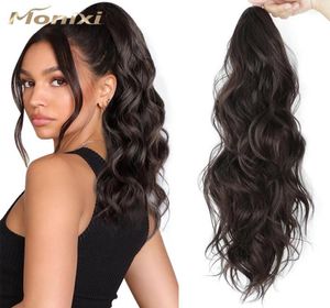 Synthetische s Wit MONIXI Synthetische Lange Golvende Paardenstaart Klauw Clip in Hair Extensions Dames Dagelijks Gebruikt Hittebestendige Vezel9977495