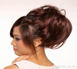 Perruque synthétique à chignon court, peigne à Clip, postiches disponibles en 8 couleurs avec Clip en plastique sur Hairpi xt0407662185