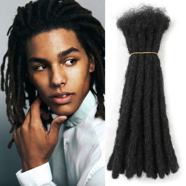 Extensiones de cabello sintético suave hecho a mano para rastas, trenzas de pelo de ganchillo, Afro Kinky Faux Locs, extensiones de cabello trenzado para mujeres y hombres, negro 240226