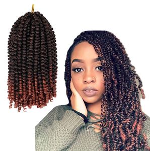 Synthétique Printemps Afro Twist 8 pouces Extension de Cheveux Ombre Nubian Loc Braid Pré Twisted Crochet Spring Twists