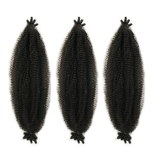 Extensions de cheveux synthétiques de printemps Afro Twist Crochet cheveux pré-séparés Marley tresses pour femmes tresses douces noires Afro Twist