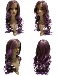 Synthetische Pruik 28 Inch Ombre Kleur Pelucas Simulatie Menselijk Haar Cosplay Pruiken Voor Wit Zwart Vrouwen perruques de cheveux