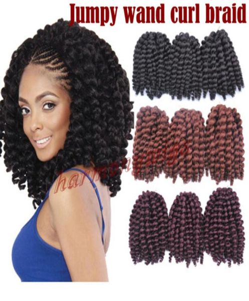 Perruque synthétique pour femmes brésiliennes modèle de cheveux Afro tresse 2X baguette curl crochet extension de cheveux tresses Bea4552476154