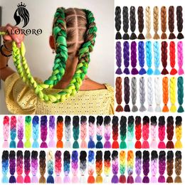 Pelucas sintéticas 24 pulgadas Jumbo trenzado sintético s Afro Ombre Crochet trenza al por mayor para mujeres Alororo 230629