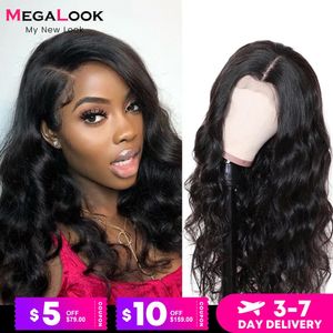 Perruques synthétiques 30 pouces Lace Front Wig T Part Transparent Frontal pour femmes Remy brésilien vague de corps cheveux humains 4x4 fermeture 231006