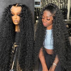 Synthetic Wigs 40Inch Deep Wave Frontal Wig Transparent 13x4 13x6 HD Lace Frontal Human Hair Wigs Curly Human Hair Lace Frontal Wigs For Women 231122