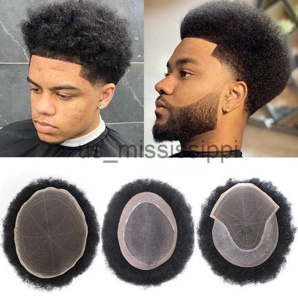 Perruques synthétiques Afro Kinky Curly 8x10 Full Lace Hommes Toupée Dentelle Respirante Et Pu Perruque Pour Hommes 100 Cheveux Humains Toupée Hommes Systèmes Unité Perruque Pour Hommes x0826