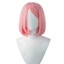 Perruques synthétiques Anime Haruno Sakura cheveux courts rose style Haruno Sakura résistant à la chaleur Cosplay Costume perruques 240328 240327